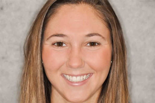Headshot photo of Gabby smiling before dental bonding